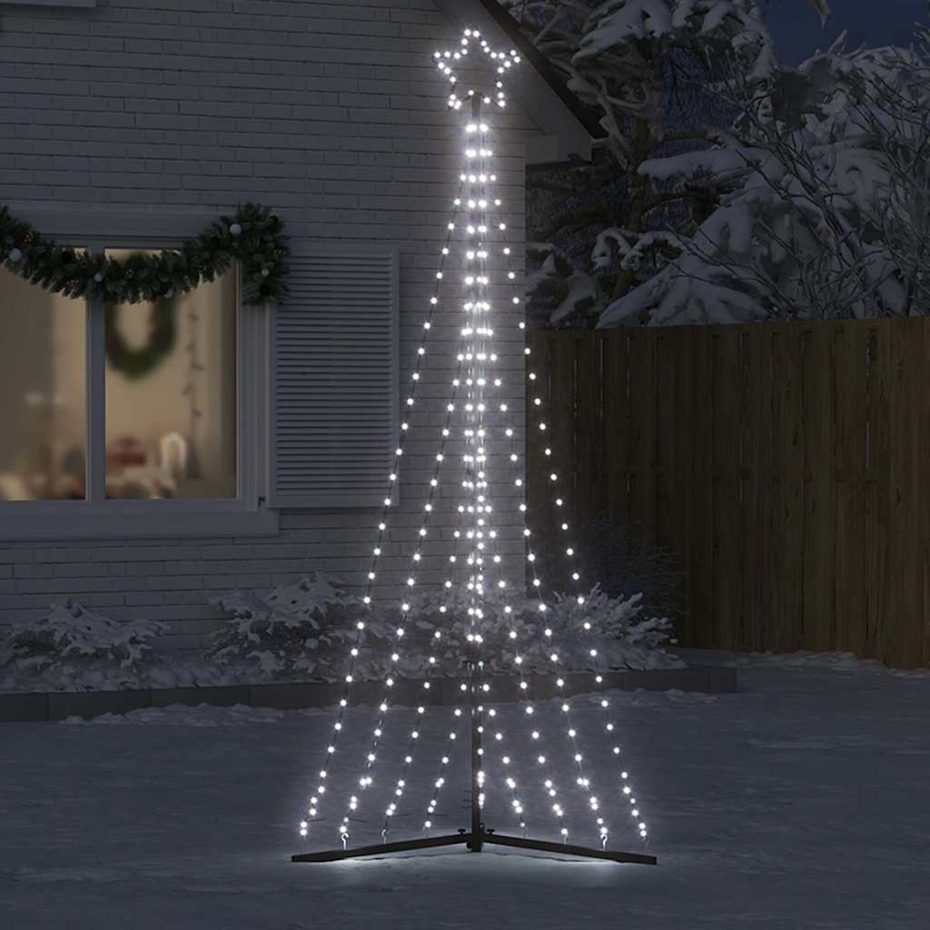 vidaXL Luces para árbol de Navidad 447 LEDs blanco frío 249 cm