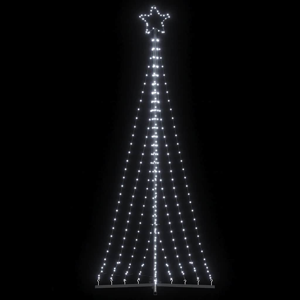 vidaXL Luces para árbol de Navidad 447 LEDs blanco frío 249 cm