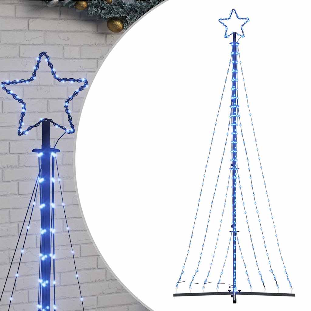 vidaXL Luces para árbol de Navidad 447 LED azul 249 cm