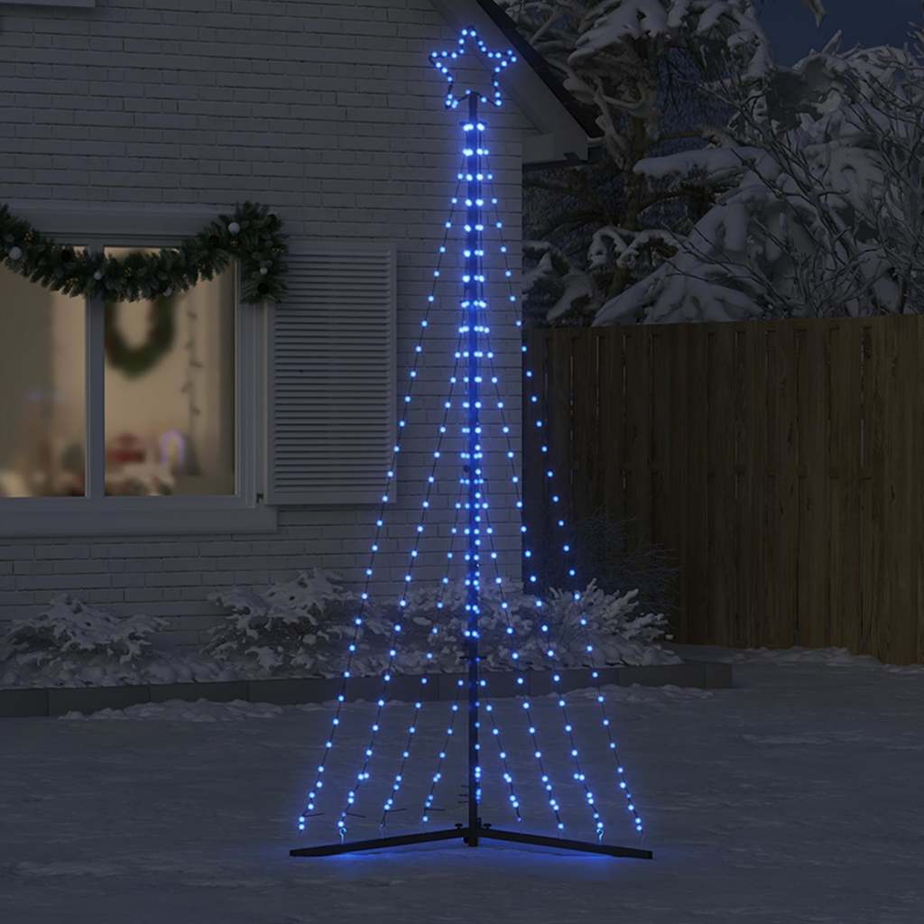 vidaXL Luces para árbol de Navidad 447 LED azul 249 cm