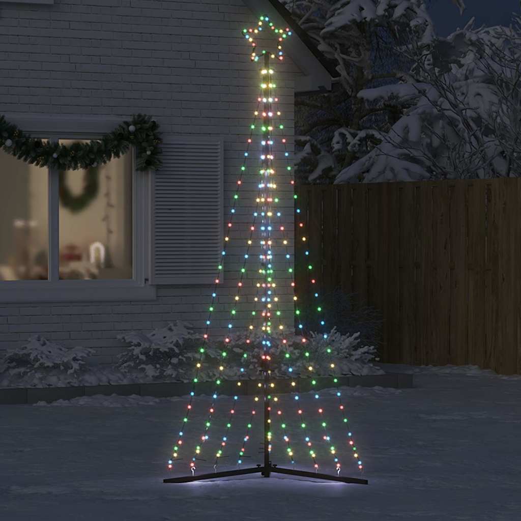 vidaXL Luces para árbol de Navidad 447 LEDs de colores 249 cm