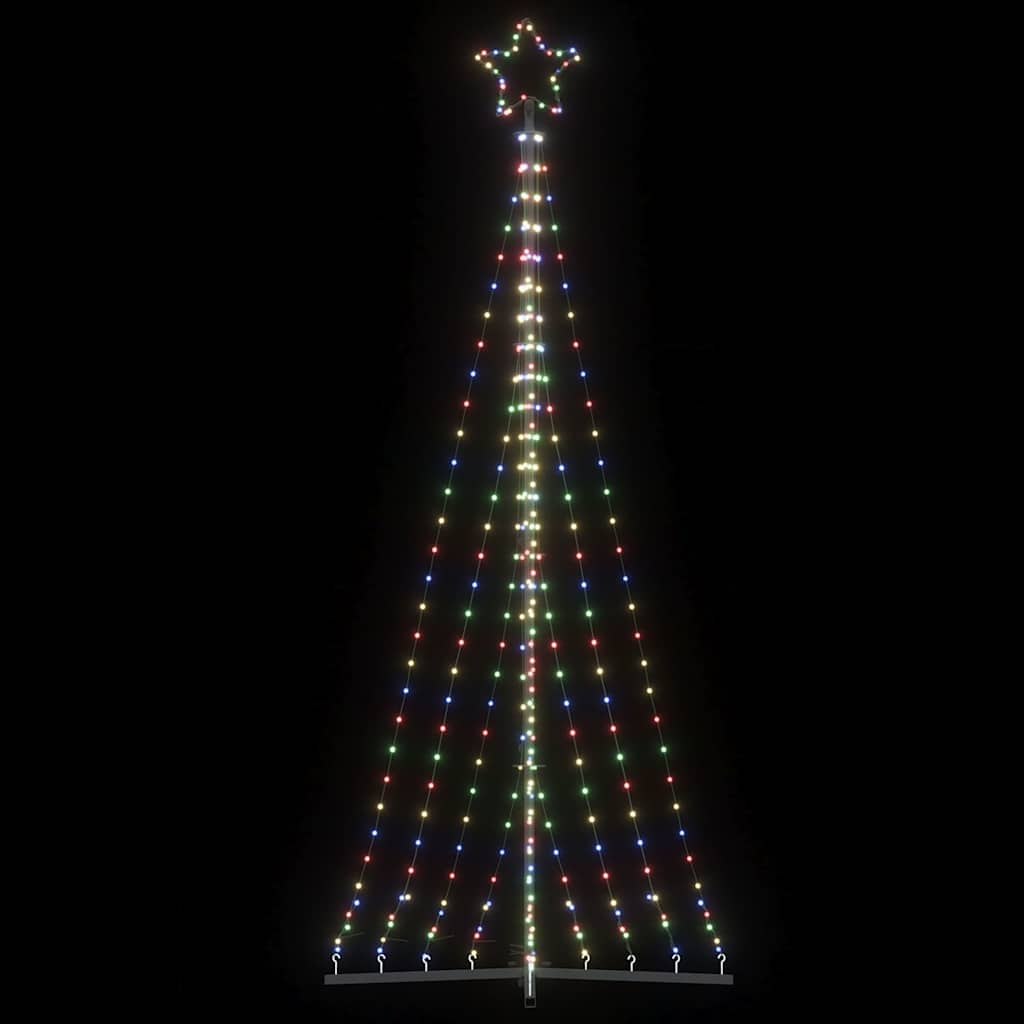 vidaXL Luces para árbol de Navidad 447 LEDs de colores 249 cm