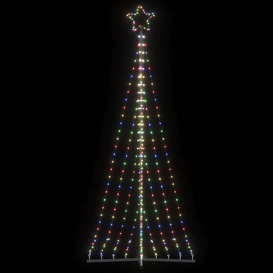 vidaXL Luces para árbol de Navidad 447 LEDs de colores 249 cm