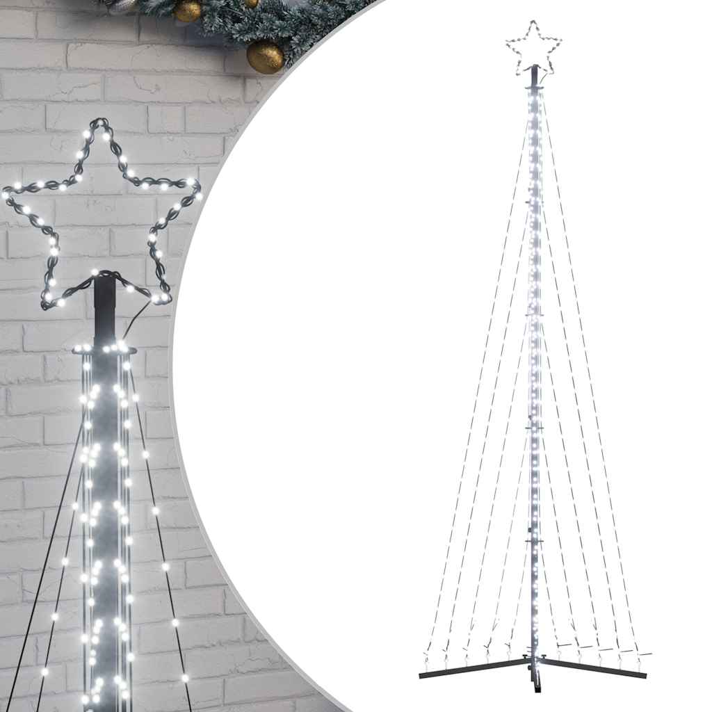 vidaXL Luces para árbol de Navidad 495 LEDs blanco frío 300,5 cm