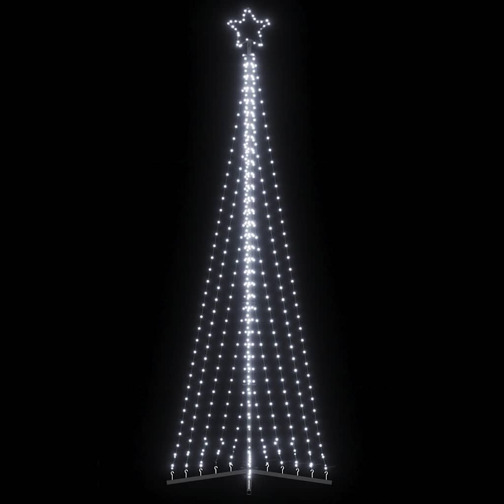 vidaXL Luces para árbol de Navidad 495 LEDs blanco frío 300,5 cm