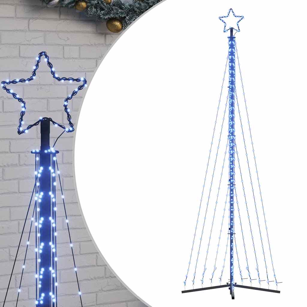 vidaXL Luces para árbol de Navidad 495 LED azul 300,5 cm