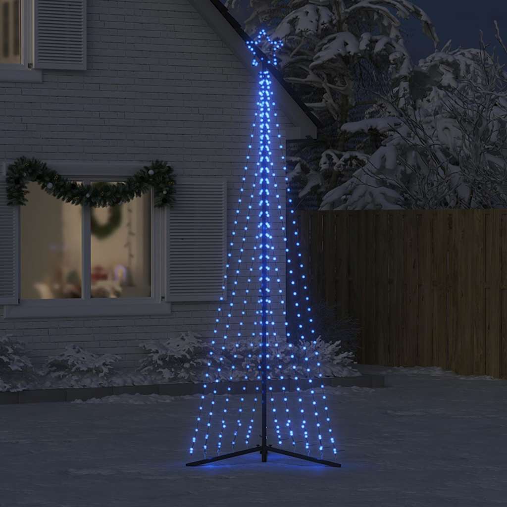 vidaXL Luces para árbol de Navidad 495 LED azul 300,5 cm