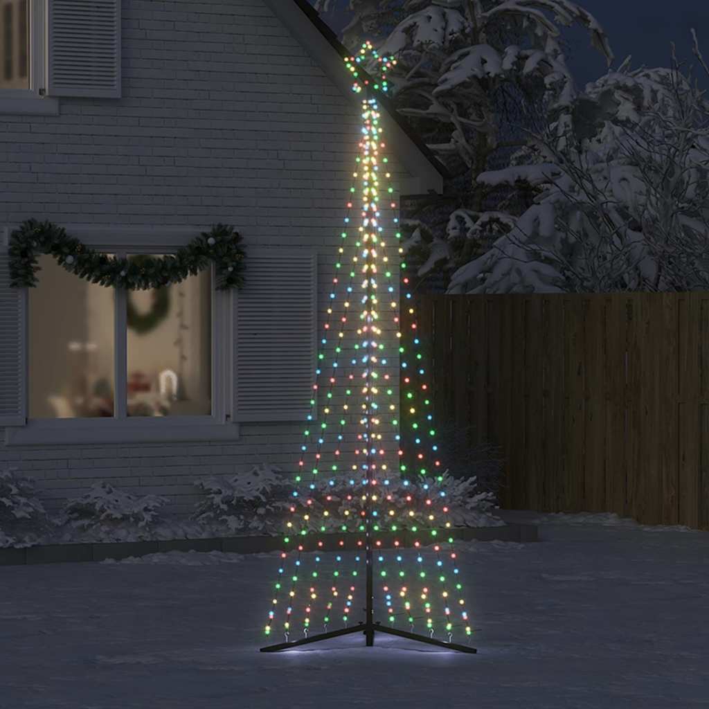 vidaXL Luces para árbol de Navidad 495 LEDs de colores 300,5 cm