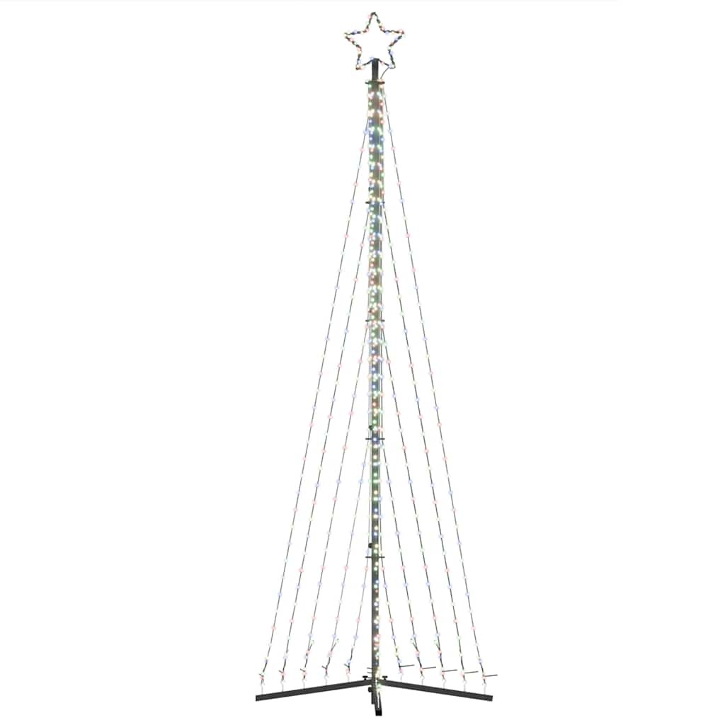 vidaXL Luces para árbol de Navidad 495 LEDs de colores 300,5 cm