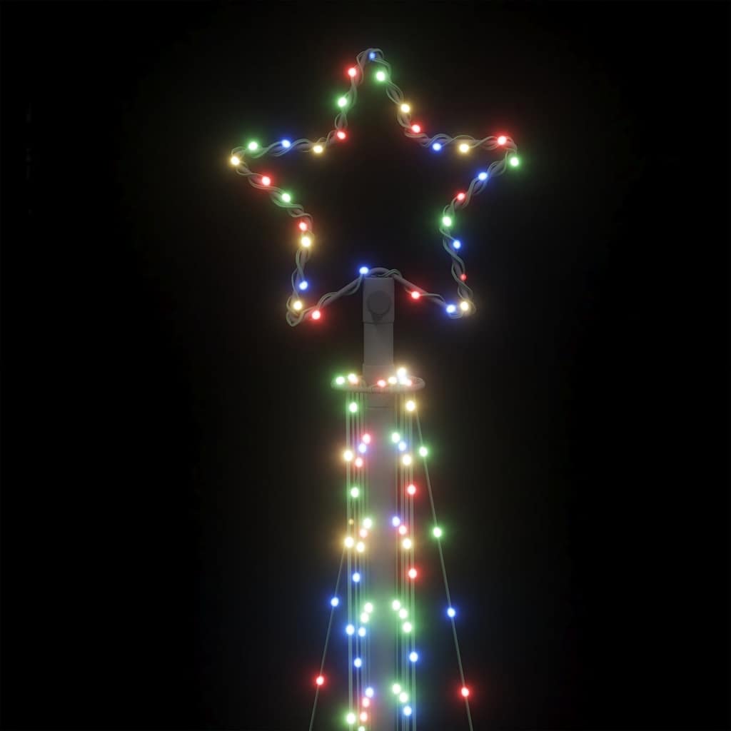 vidaXL Luces para árbol de Navidad 495 LEDs de colores 300,5 cm