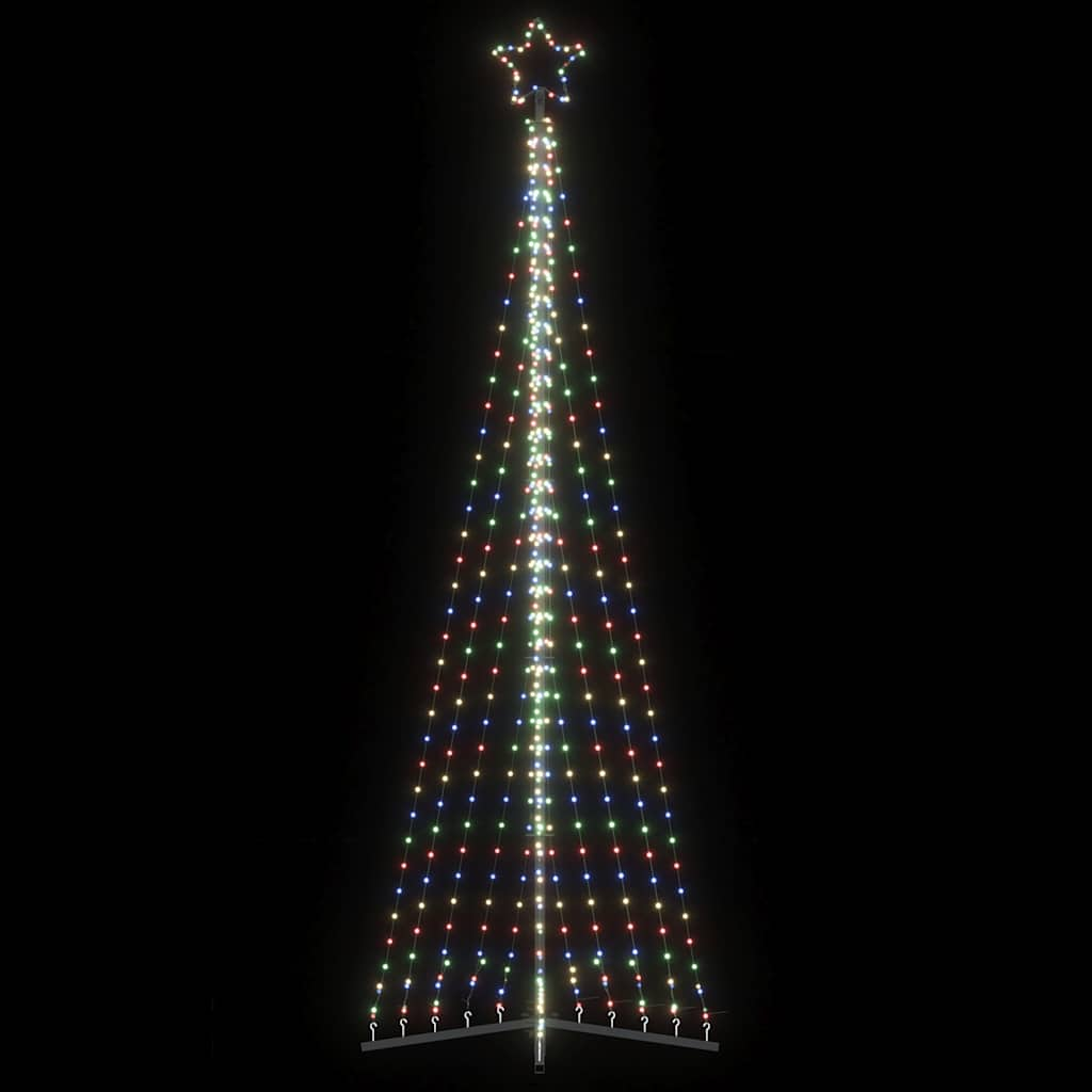 vidaXL Luces para árbol de Navidad 495 LEDs de colores 300,5 cm