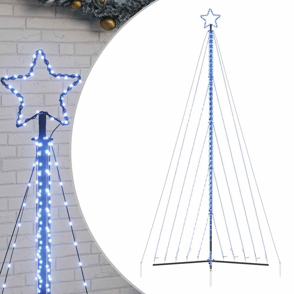 vidaXL Luces para árbol de Navidad 570 LED azul 399 cm