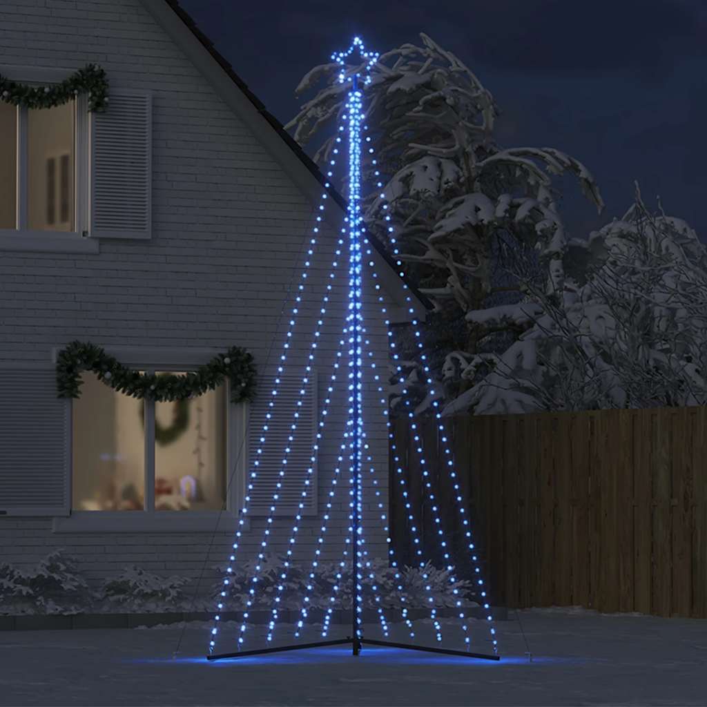 vidaXL Luces para árbol de Navidad 570 LED azul 399 cm