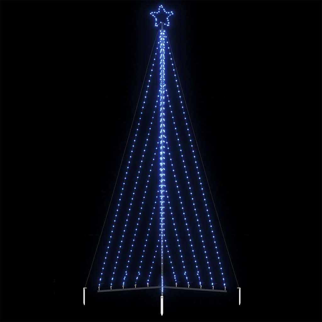 vidaXL Luces para árbol de Navidad 570 LED azul 399 cm