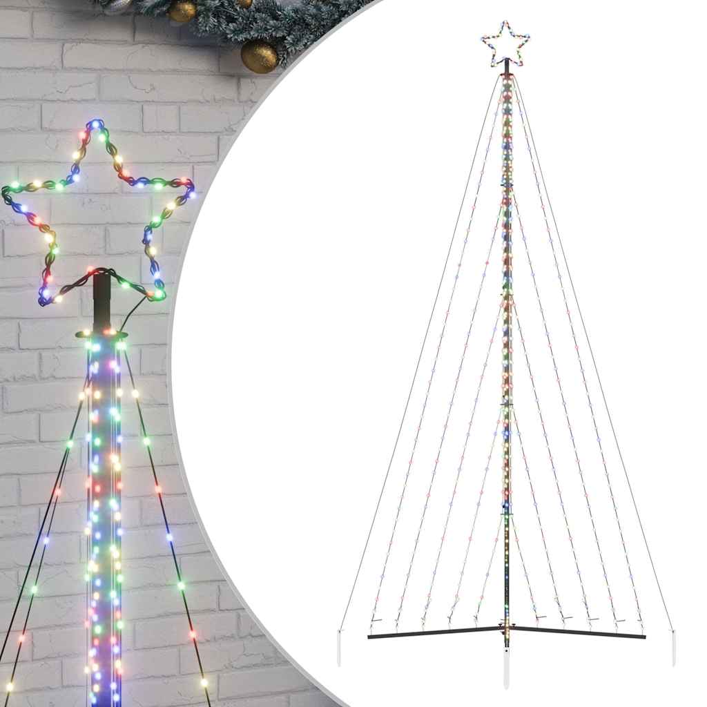 vidaXL Luces para árbol de Navidad 570 LEDs de colores 399 cm