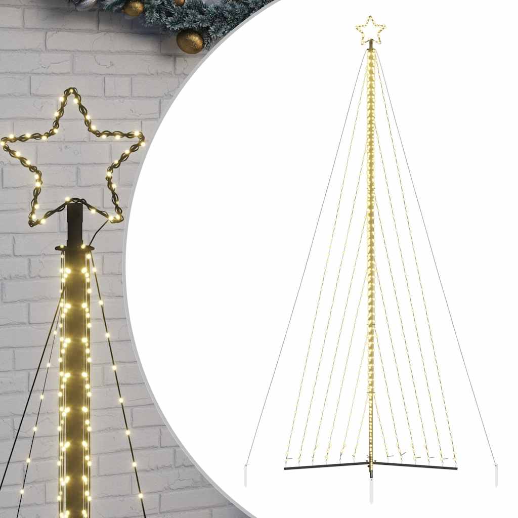 vidaXL Luces para árbol de Navidad 789 LEDs blanco cálido 476 cm