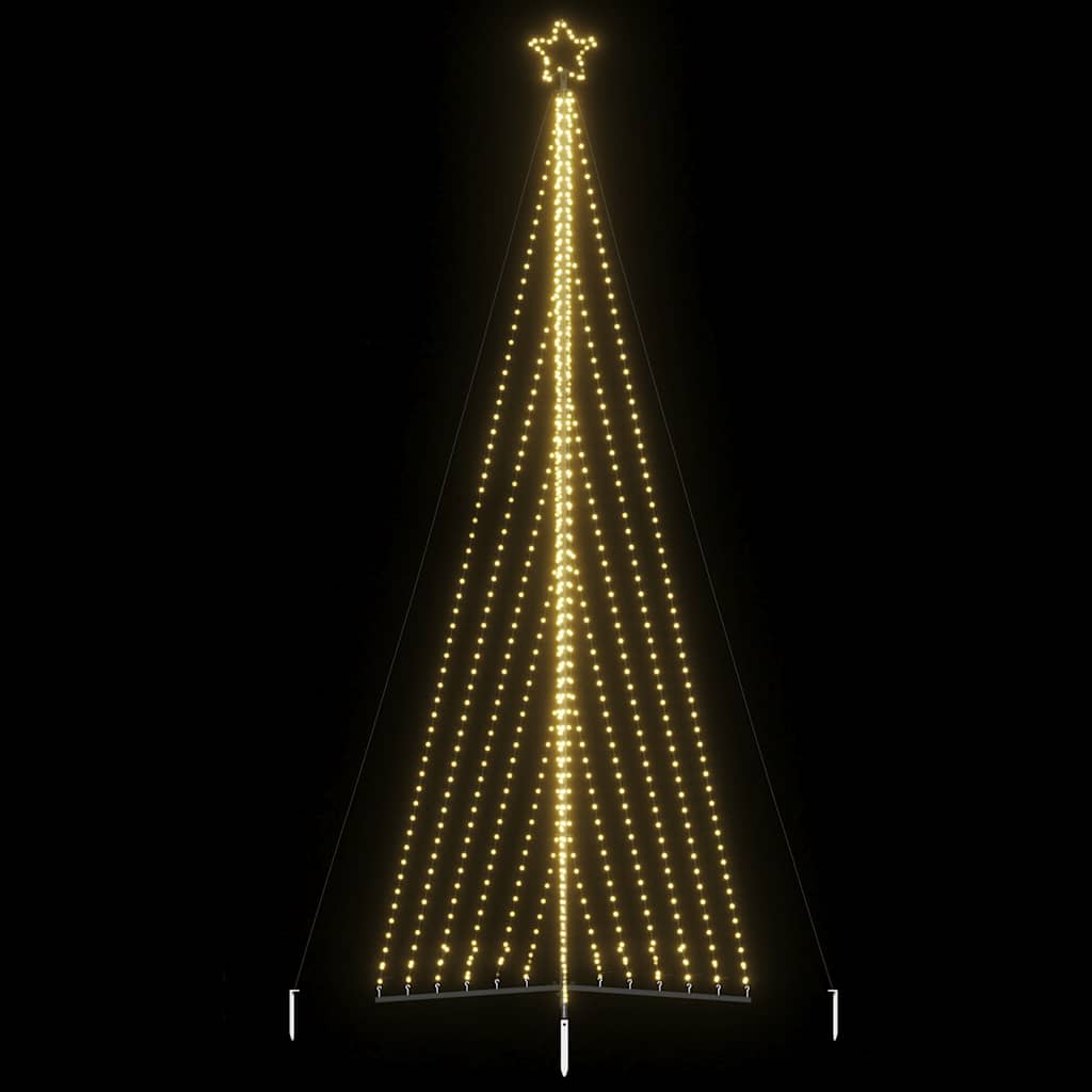 vidaXL Luces para árbol de Navidad 789 LEDs blanco cálido 476 cm