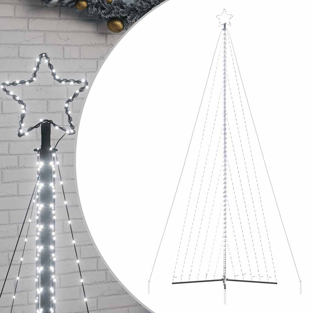 vidaXL Luces para árbol de Navidad 789 LEDs blanco frío 476 cm