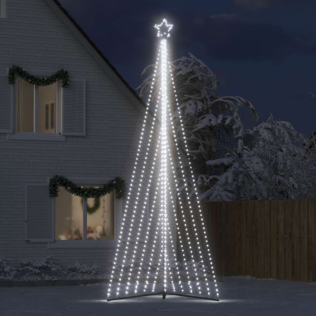 vidaXL Luces para árbol de Navidad 789 LEDs blanco frío 476 cm