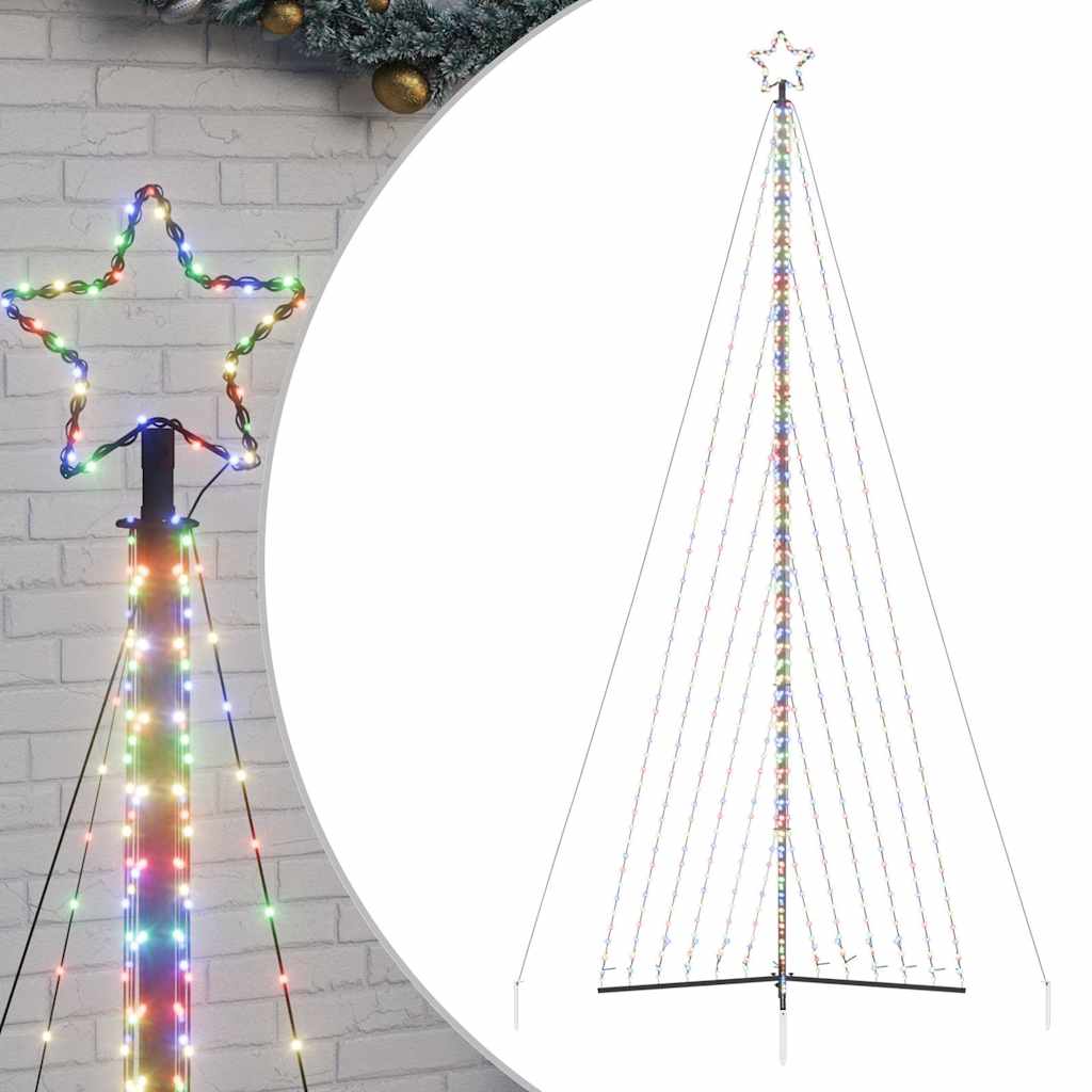 vidaXL Luces para árbol de Navidad 789 LEDs de colores 476 cm