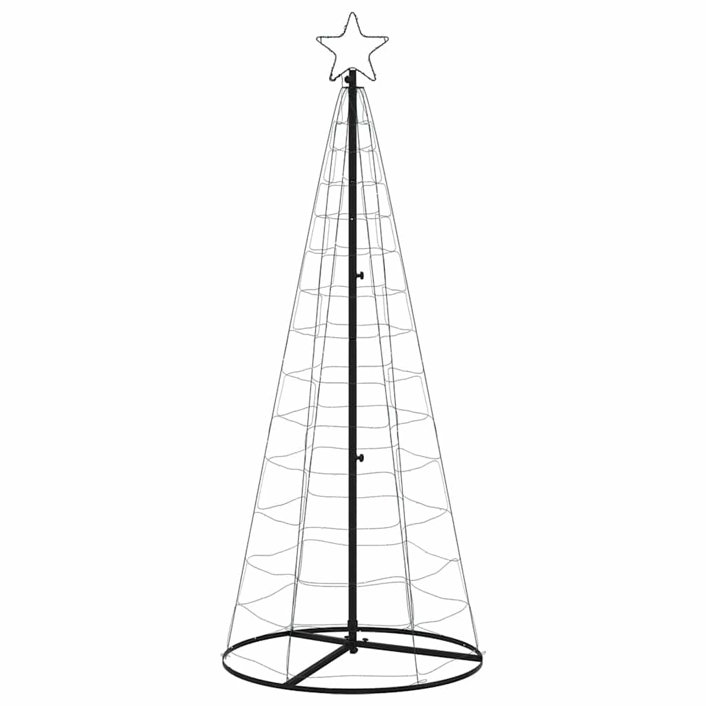 vidaXL Árbol de Navidad cono de luz 200 LEDs blanco cálido 182 cm