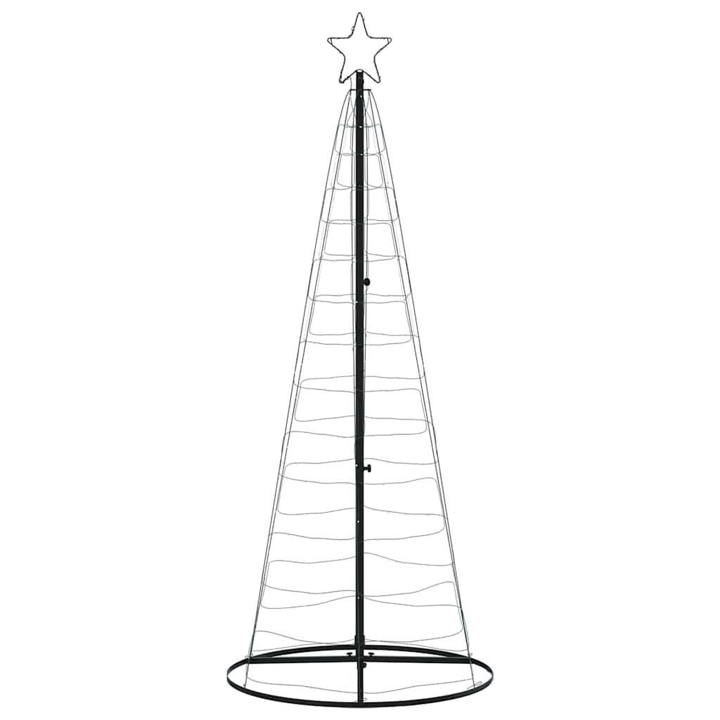 vidaXL Árbol de Navidad cono de luz 200 LEDs blanco cálido 182 cm