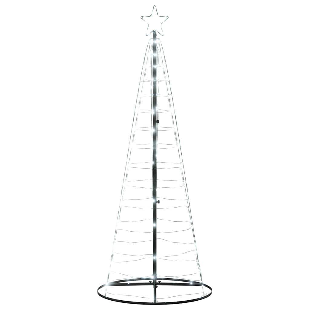 vidaXL Árbol de Navidad cono de luz 200 LEDs blanco frío 182 cm