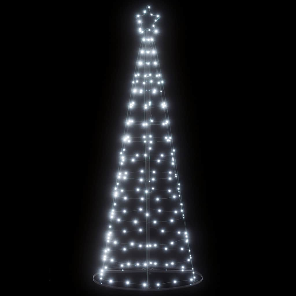 vidaXL Árbol de Navidad cono de luz 200 LEDs blanco frío 182 cm