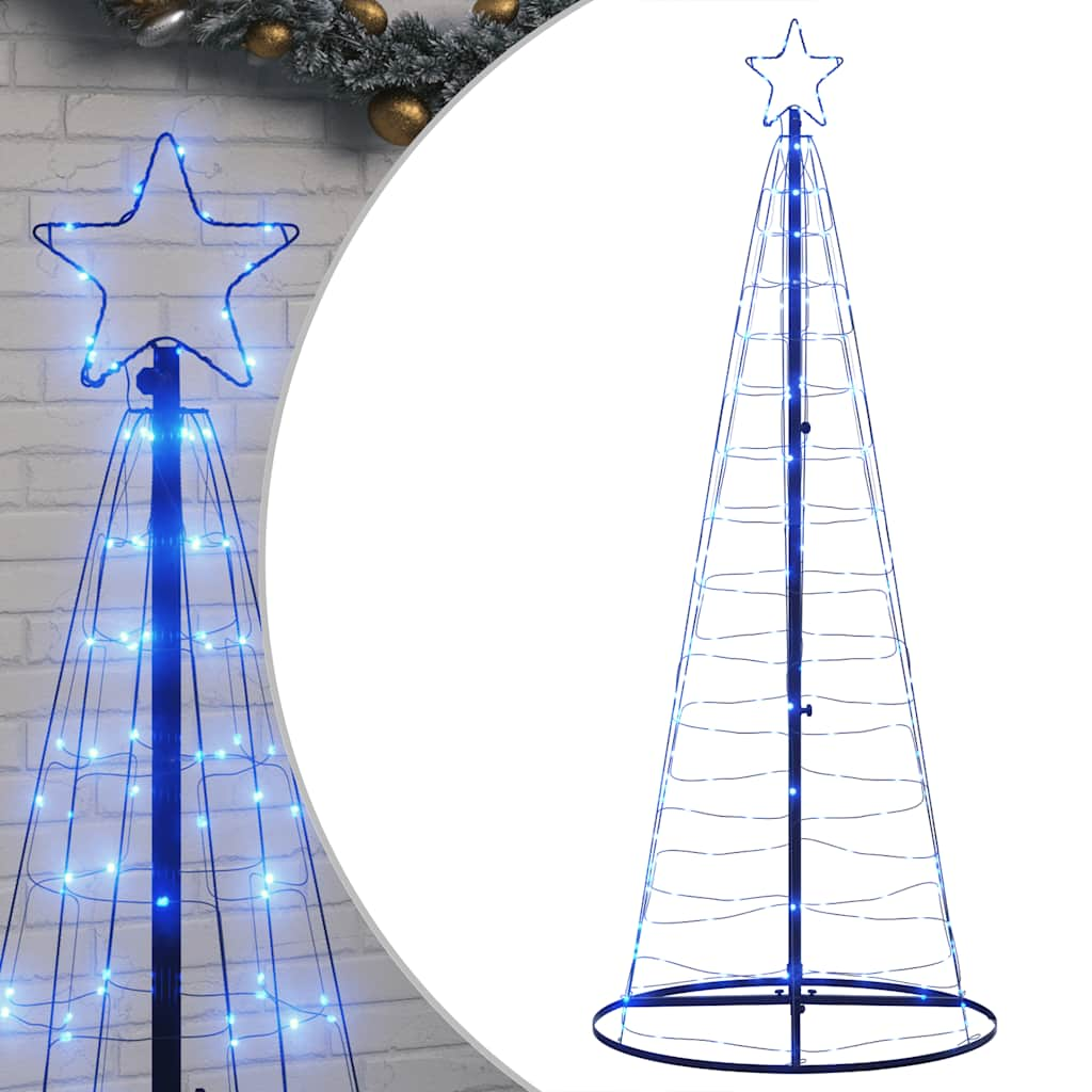 vidaXL Árbol de Navidad cono de luz 200 LEDs azul 182 cm