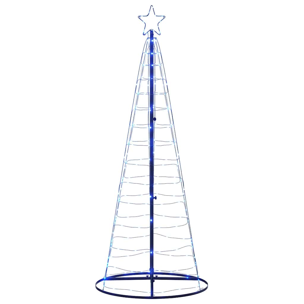 vidaXL Árbol de Navidad cono de luz 200 LEDs azul 182 cm