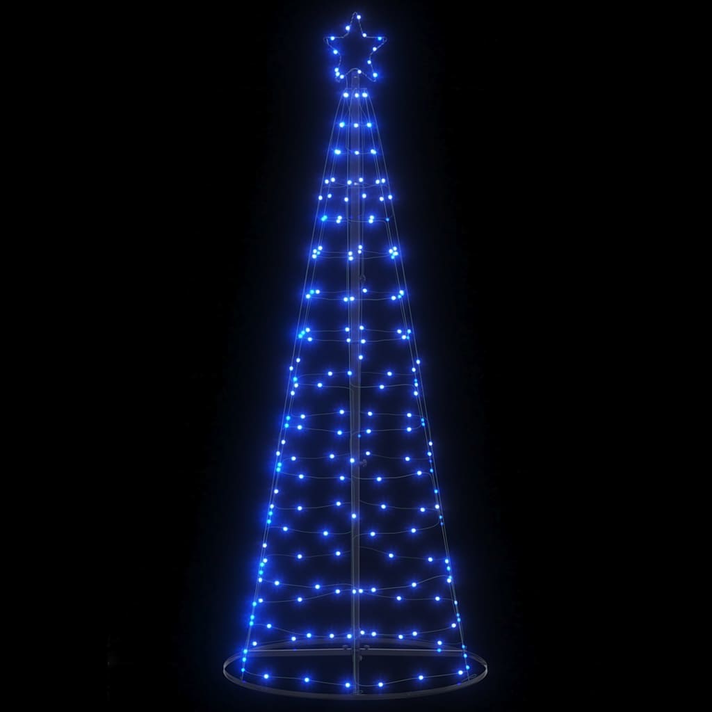 vidaXL Árbol de Navidad cono de luz 200 LEDs azul 182 cm