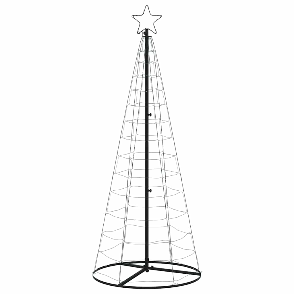 vidaXL Árbol de Navidad cono de luz 200 LEDs de colores 182 cm