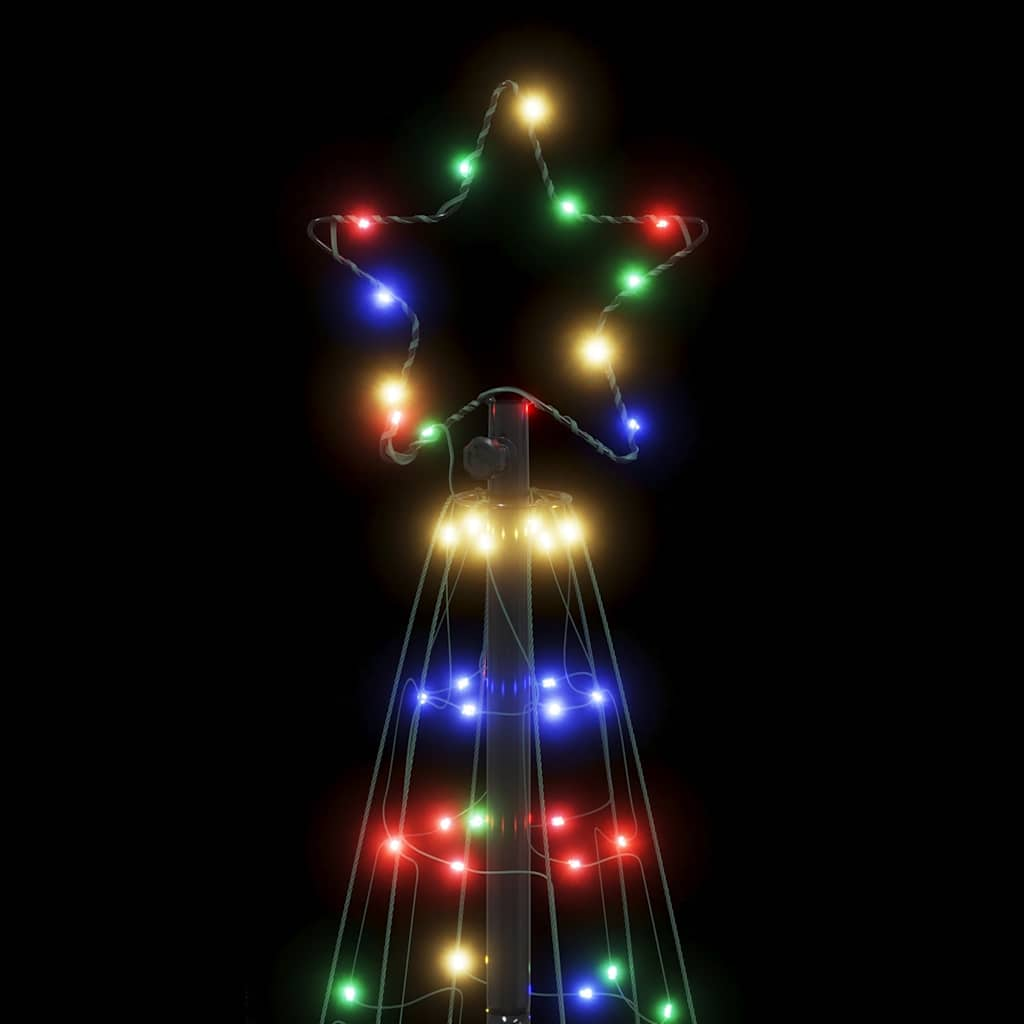 vidaXL Árbol de Navidad cono de luz 200 LEDs de colores 182 cm