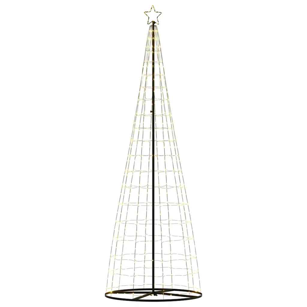 vidaXL Árbol de Navidad cono de luz 550 LEDs blanco cálido 304 cm