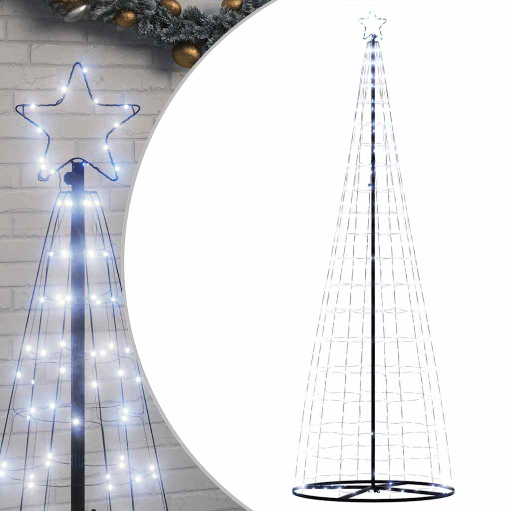 vidaXL Árbol de Navidad cono de luz 550 LEDs blanco frío 304 cm