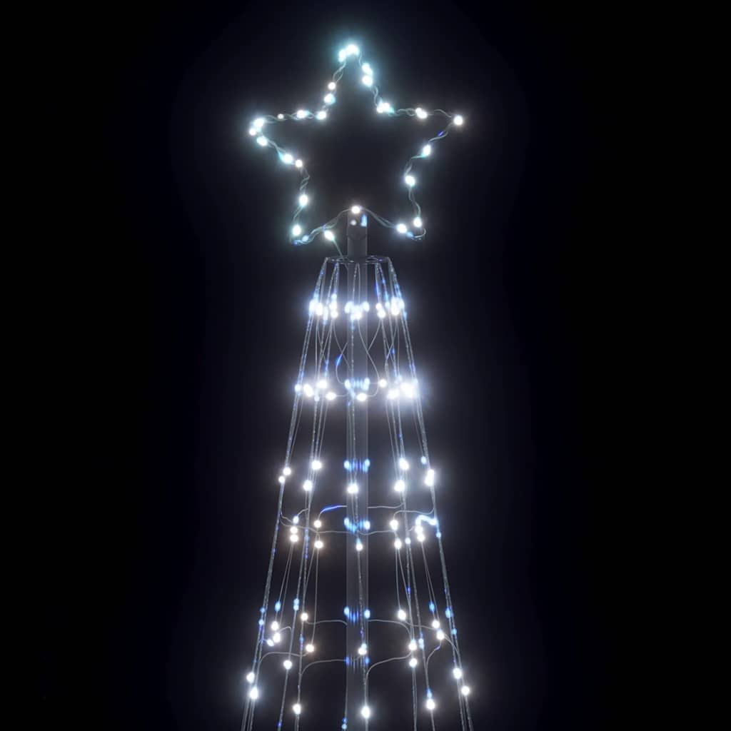 vidaXL Árbol de Navidad cono de luz 550 LEDs blanco frío 304 cm