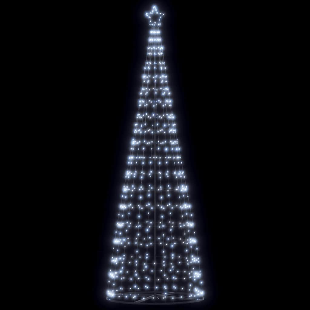 vidaXL Árbol de Navidad cono de luz 550 LEDs blanco frío 304 cm