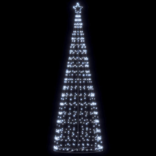 vidaXL Árbol de Navidad cono de luz 550 LEDs blanco frío 304 cm