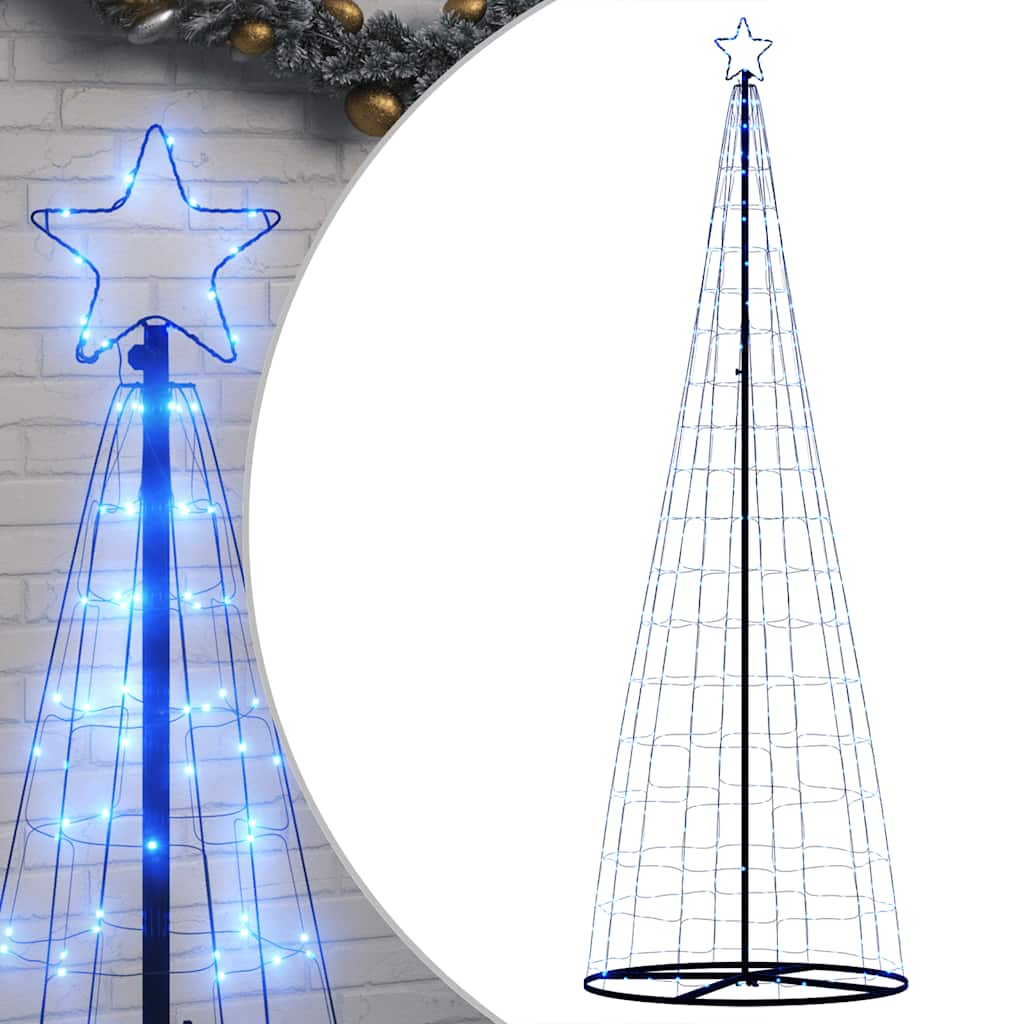 vidaXL Árbol de Navidad cono de luz 550 LEDs azul 304 cm