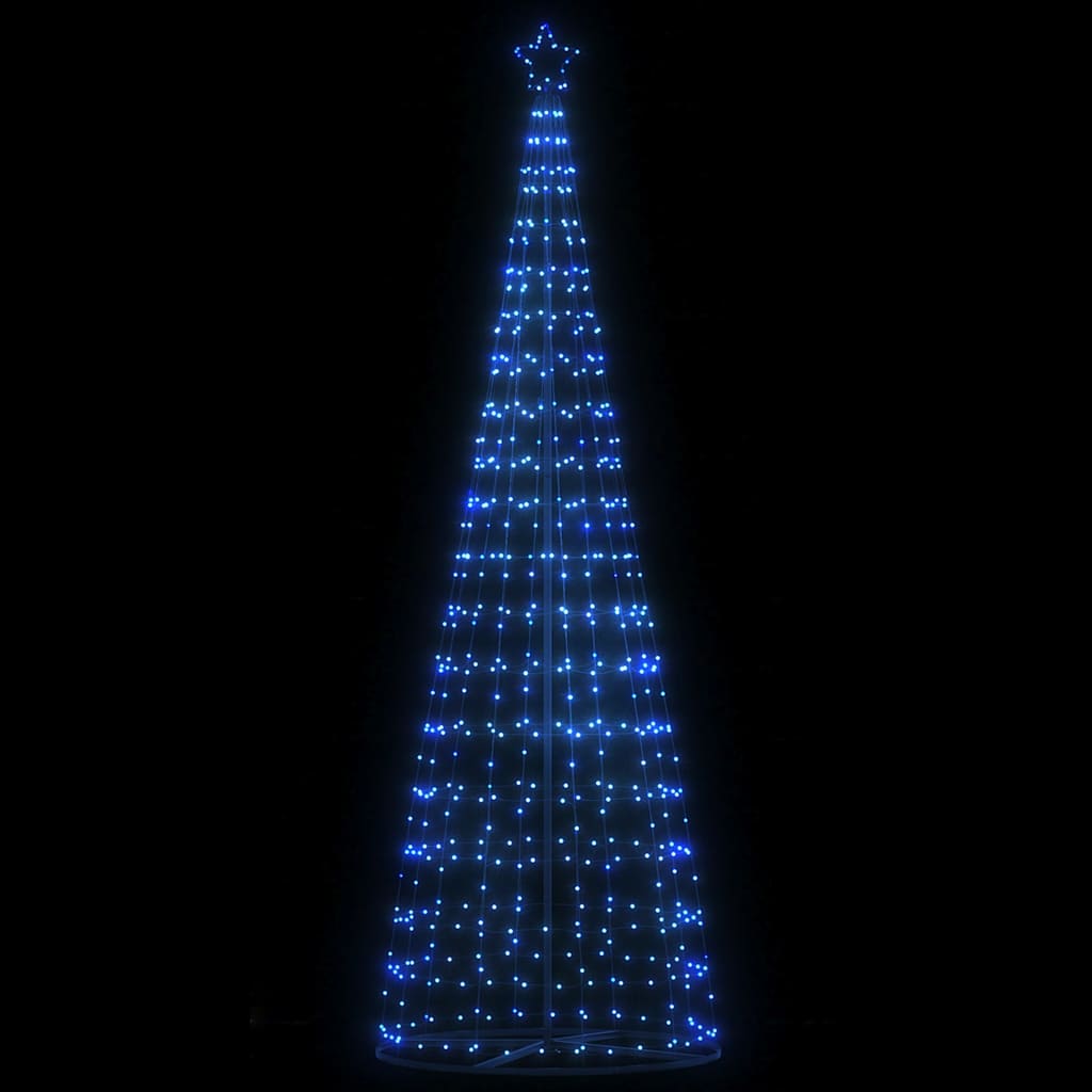 vidaXL Árbol de Navidad cono de luz 550 LEDs azul 304 cm