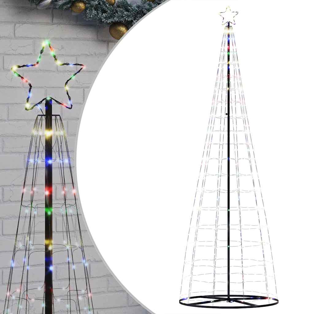 vidaXL Árbol de Navidad cono de luz 550 LEDs de colores 304 cm