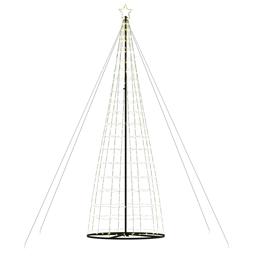 vidaXL Árbol de Navidad cono de luz 1534 LEDs blanco cálido 503 cm