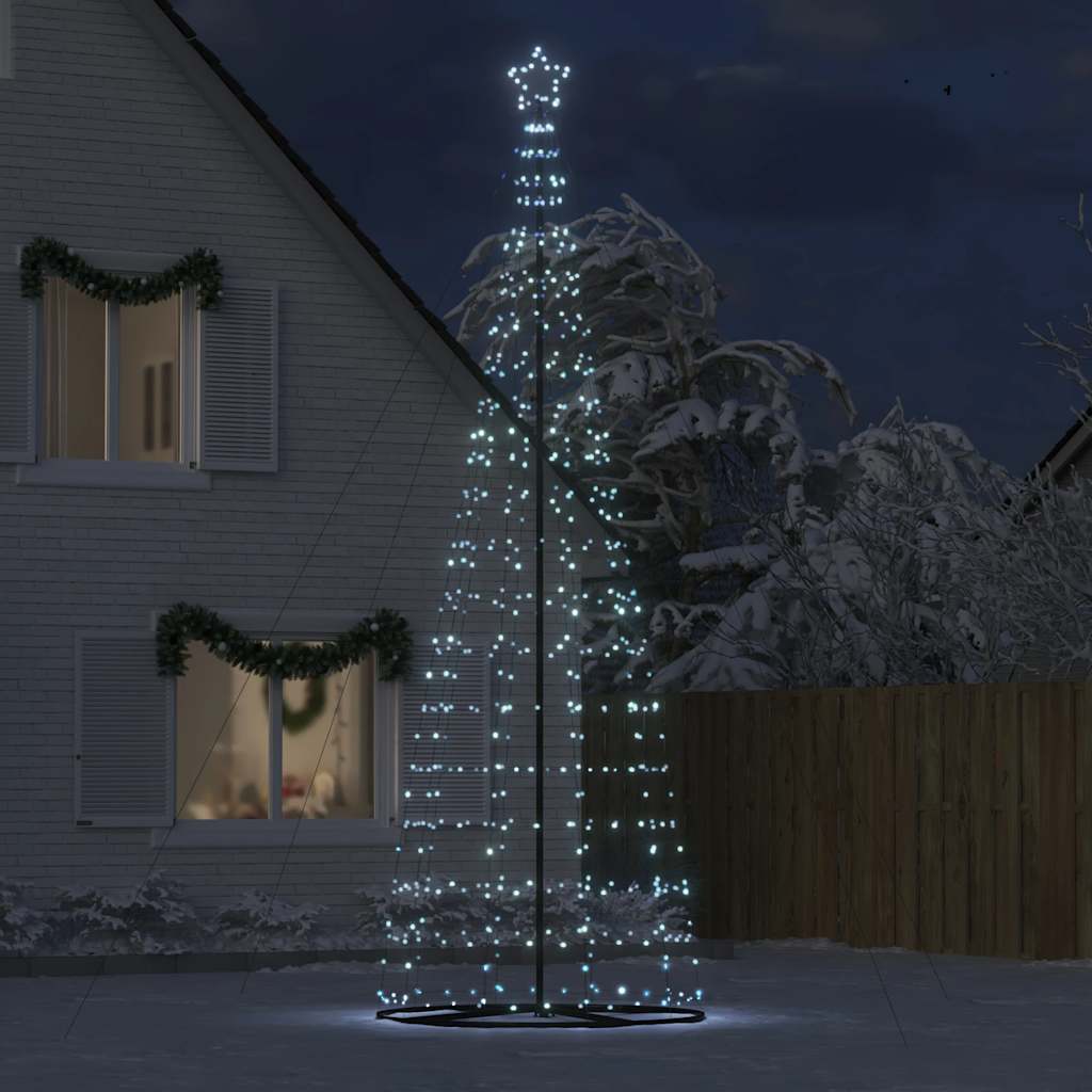 vidaXL Árbol de Navidad cono de luz 1534 LEDs blanco frío 503 cm