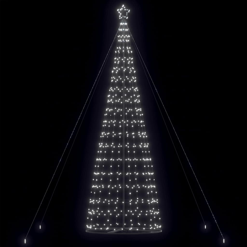 vidaXL Árbol de Navidad cono de luz 1534 LEDs blanco frío 503 cm