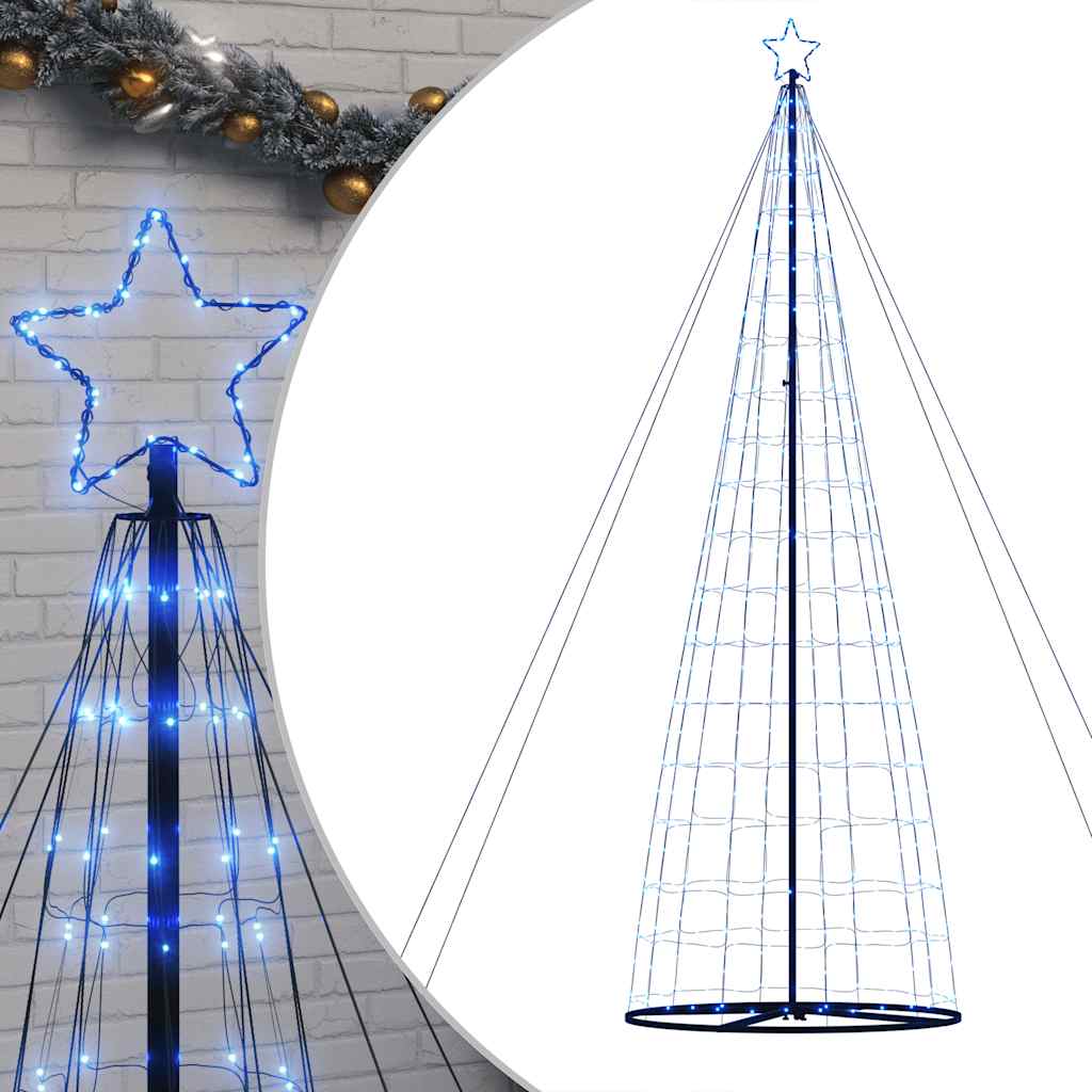 vidaXL Árbol de Navidad cono de luz 1534 LEDs azul 503 cm