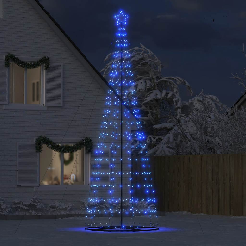 vidaXL Árbol de Navidad cono de luz 1534 LEDs azul 503 cm