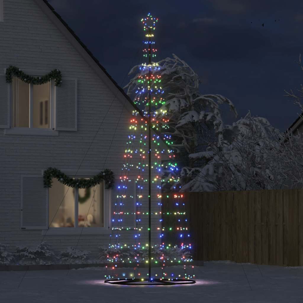 vidaXL Árbol de Navidad cono de luz 1534 LEDs de colores 503 cm