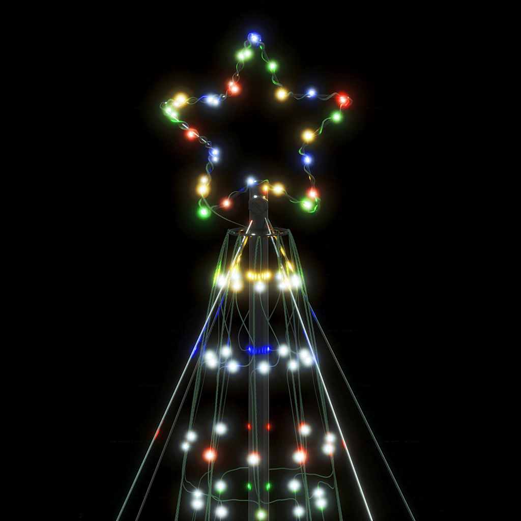 vidaXL Árbol de Navidad cono de luz 1534 LEDs de colores 503 cm