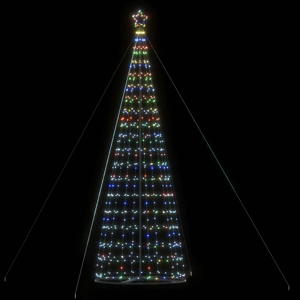 vidaXL Árbol de Navidad cono de luz 1534 LEDs de colores 503 cm