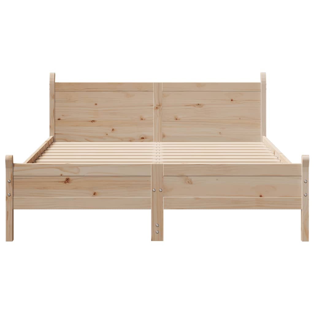 vidaXL Estructura de cama sin colchón madera de pino blanco 150x200 cm